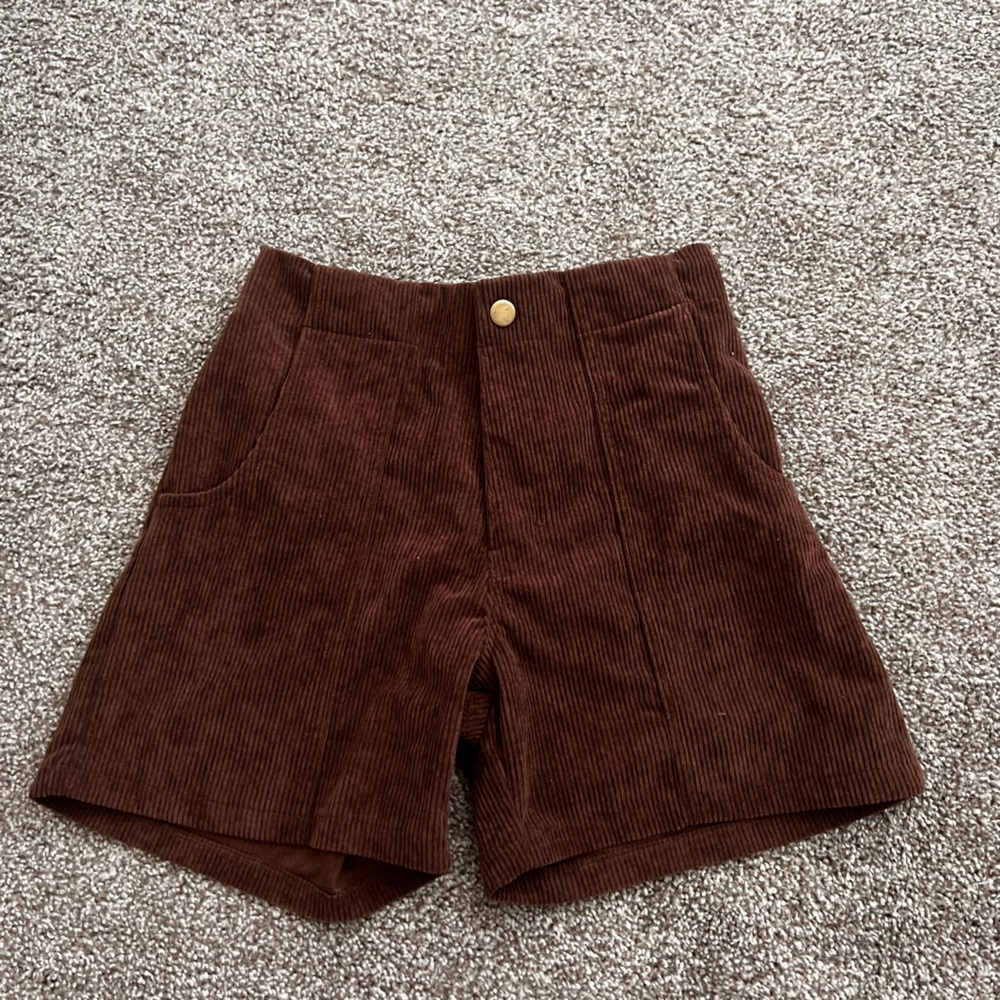 Brown Corduroy Shorts